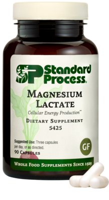 Product image for Magnesium Lactate (90 capsules). Discontinued.