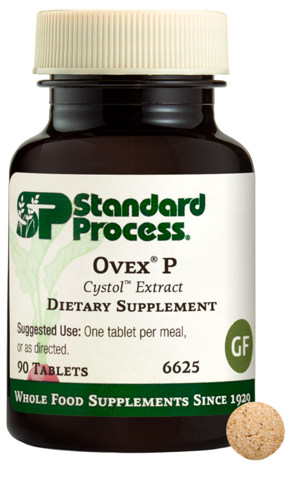 Ovex P supplement bottle