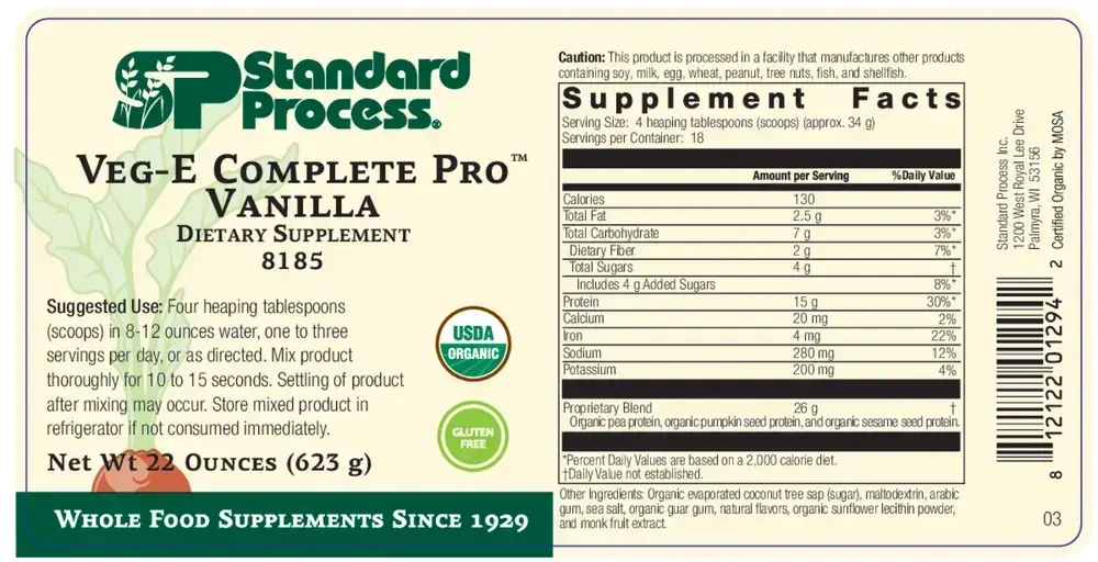 Product image for Veg-E Complete Pro™ Vanilla.