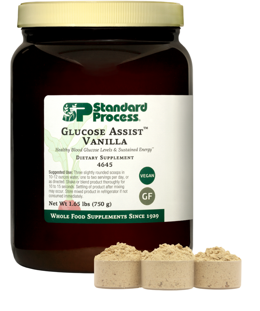 Glucose Assist™ Vanilla supplement bottle