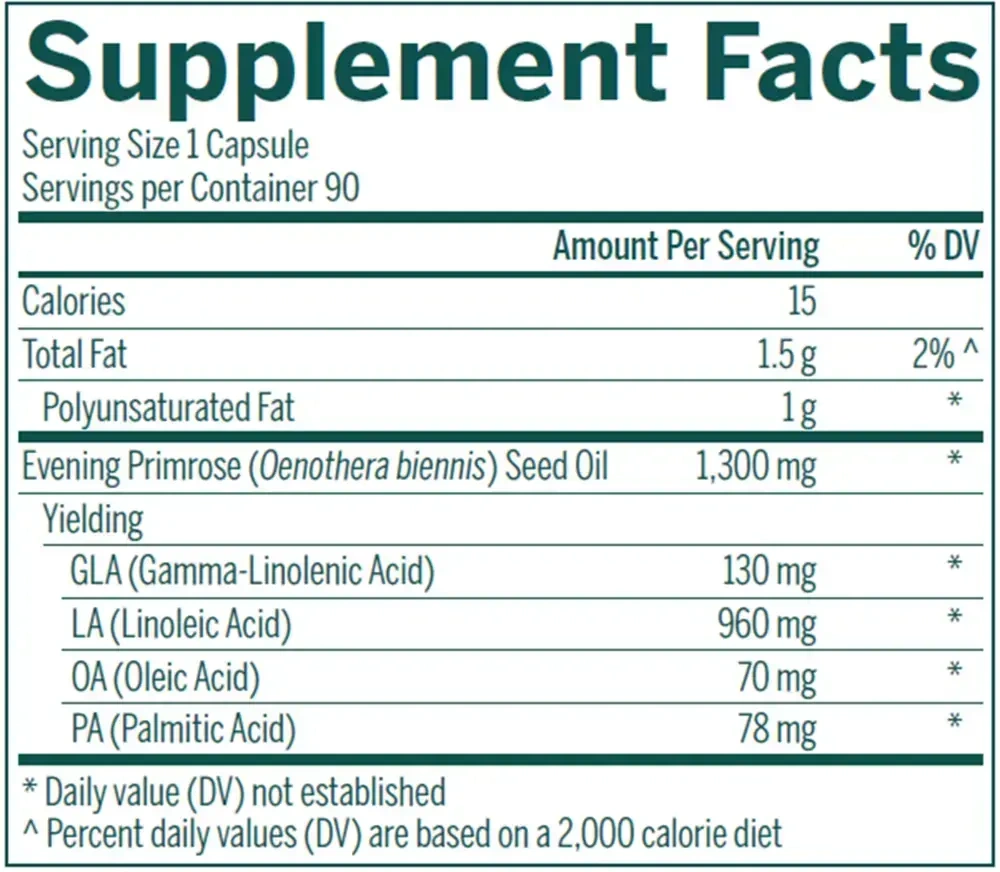 Product image for GLA 130 Primrose Oil.