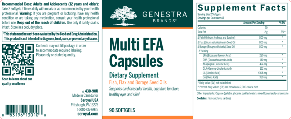 Product image for Multi EFA Capsules.