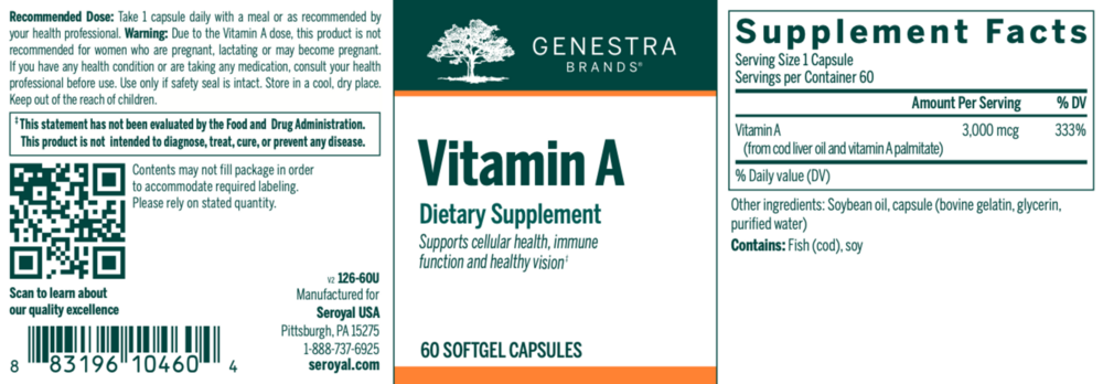 Product image for Vitamin A.