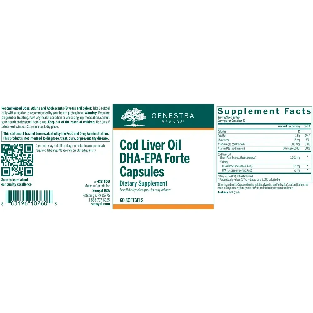 Product image for Cod Liver Oil DHA/EPA Forte.