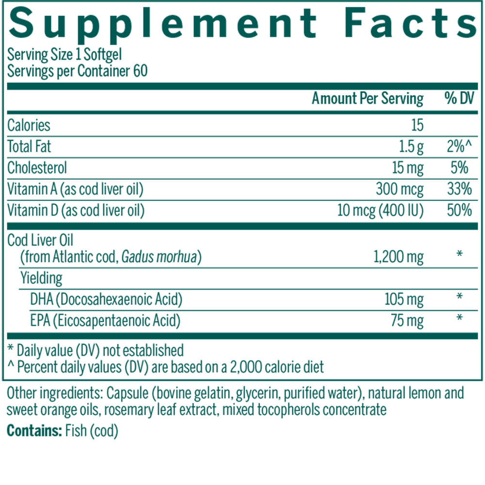 Product image for Cod Liver Oil DHA/EPA Forte.