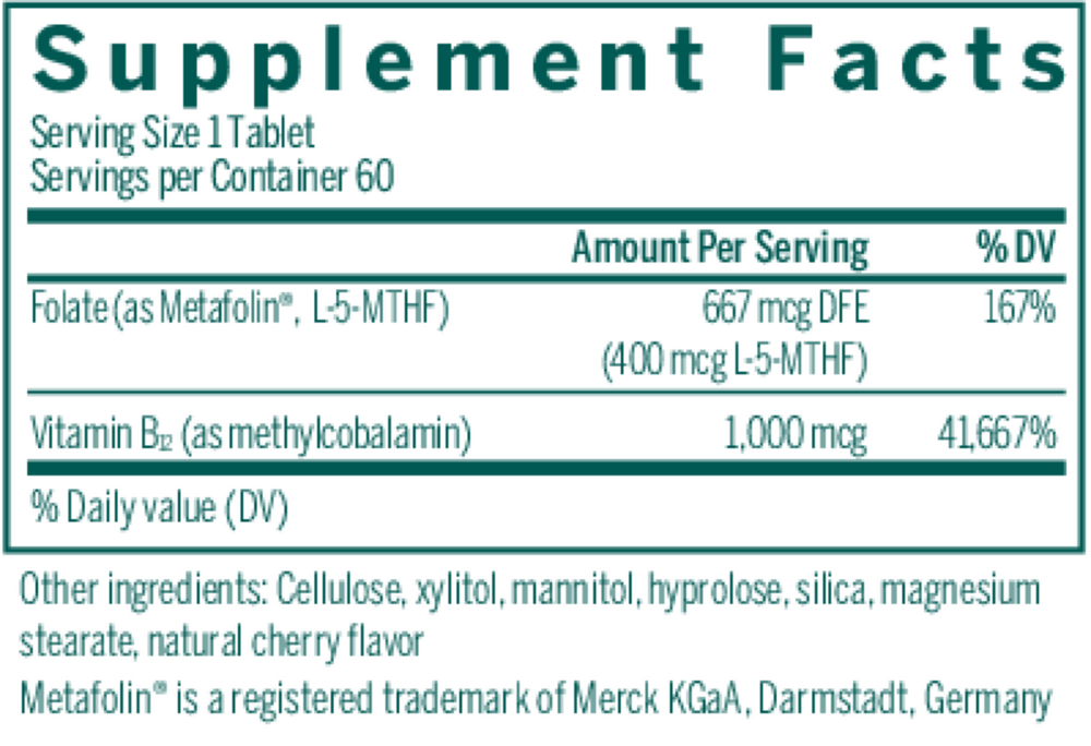 Product image for Active Chewable B12 + Methylfolate.