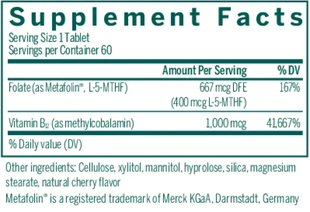 Product image for Active Chewable B12 + Methylfolate.
