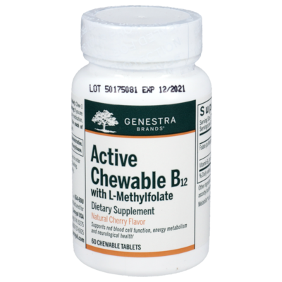 Active Chewable B12 + Methylfolate 60 Chewables