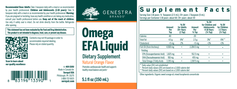 Product image for Omega EFA Liquid.