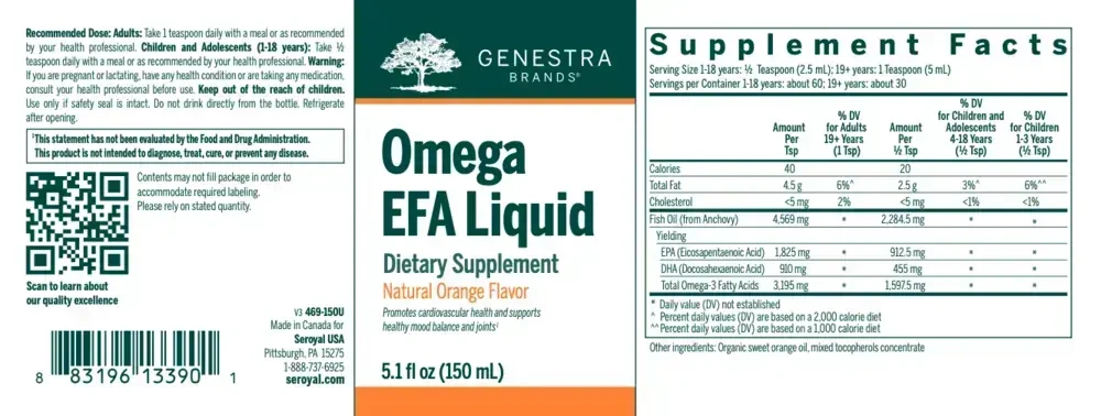 Product image for Omega EFA Liquid.