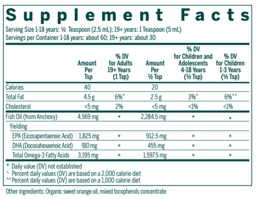 Product image for Omega EFA Liquid.