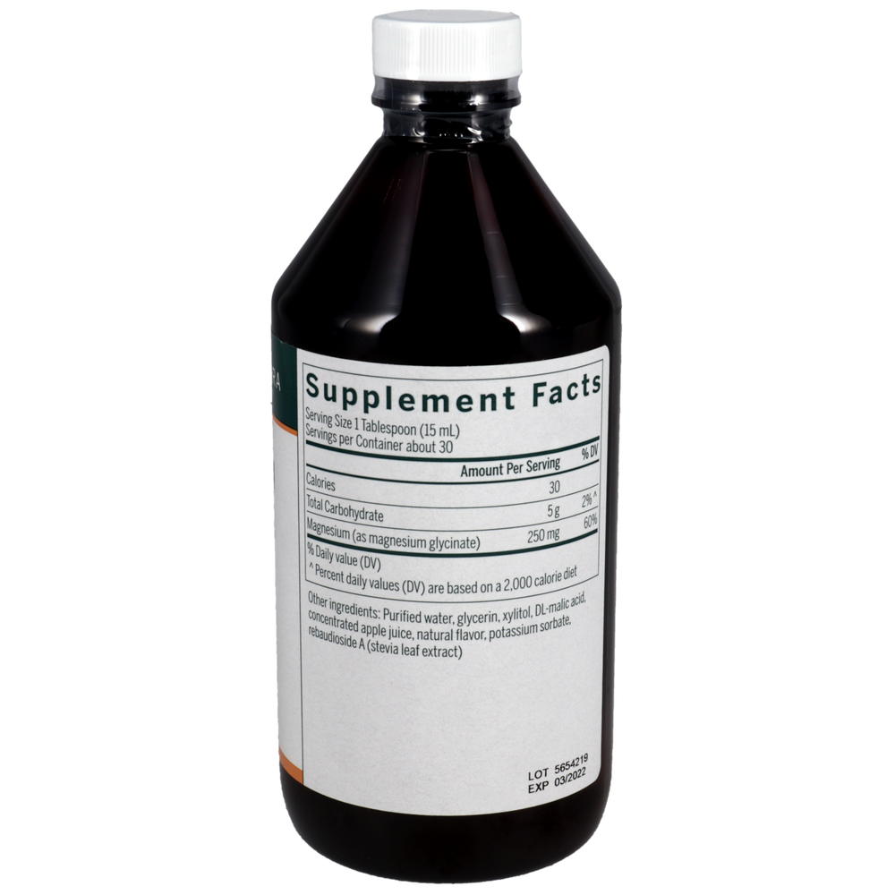 Product image for Magnesium Glycinate Liquid, Apple-Pomegranate Flavor.