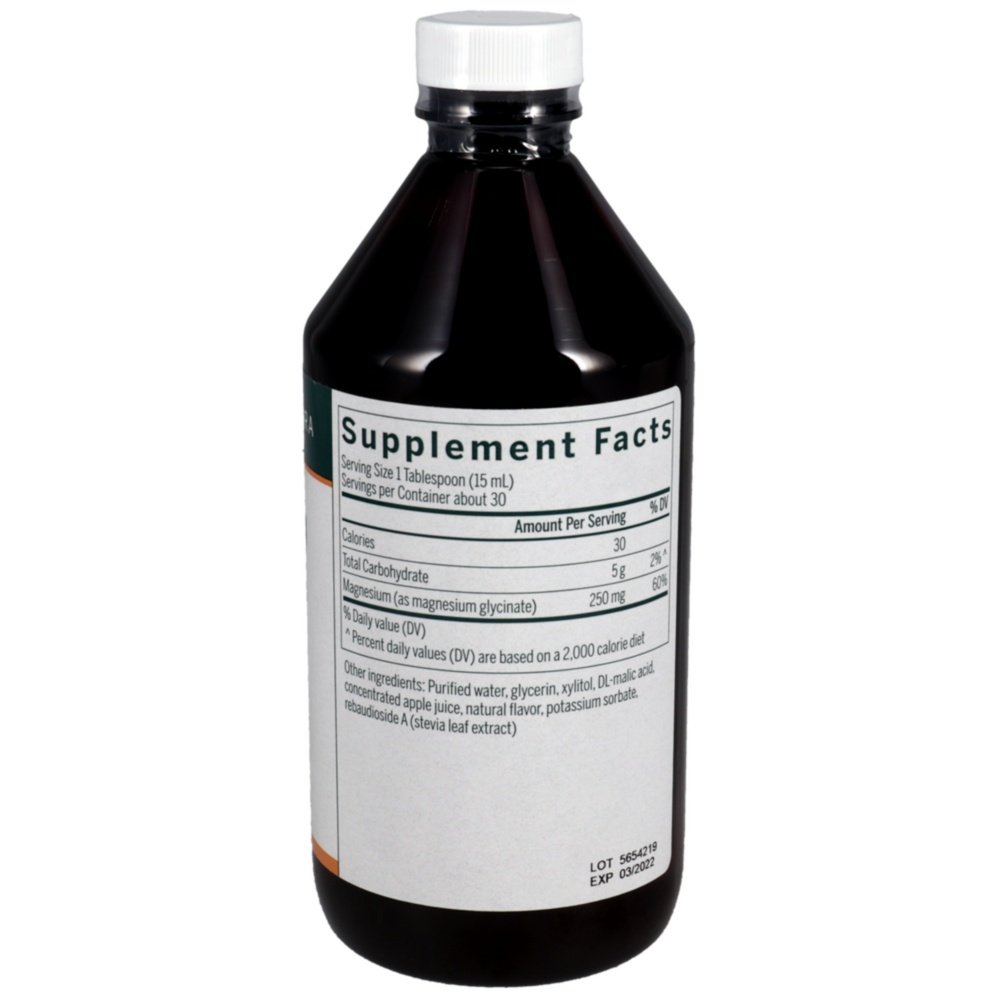 Product image for Magnesium Glycinate Liquid, Apple-Pomegranate Flavor.
