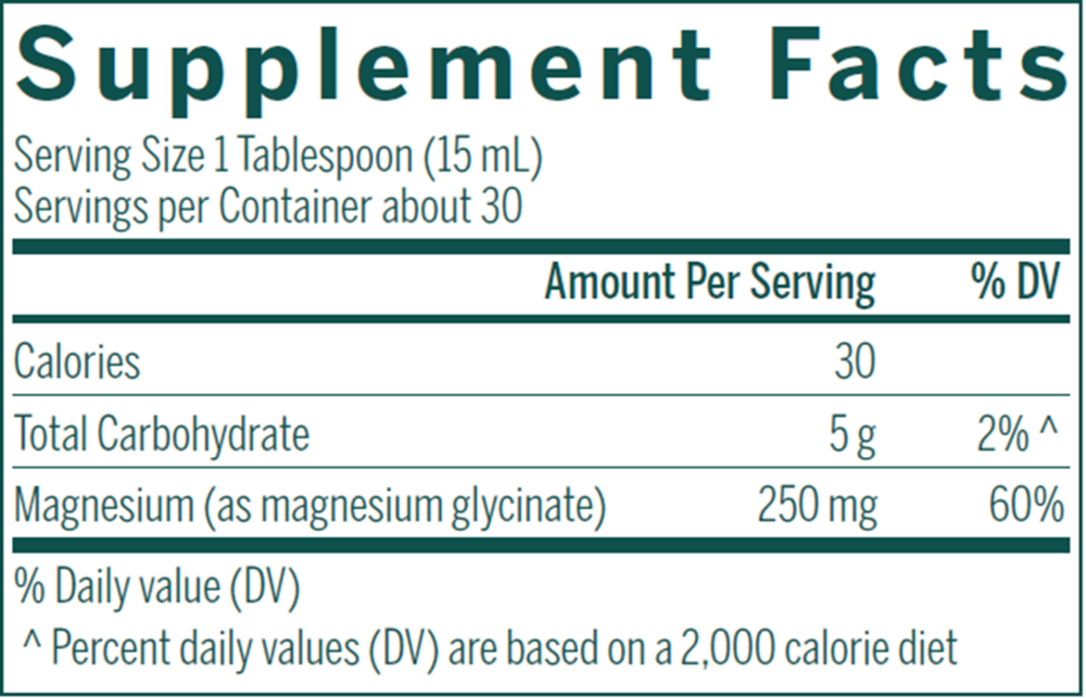 Product image for Magnesium Glycinate Liquid, Apple-Pomegranate Flavor.
