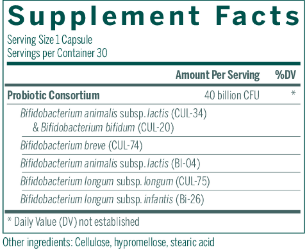 Product image for HMF Bifido Capsules.
