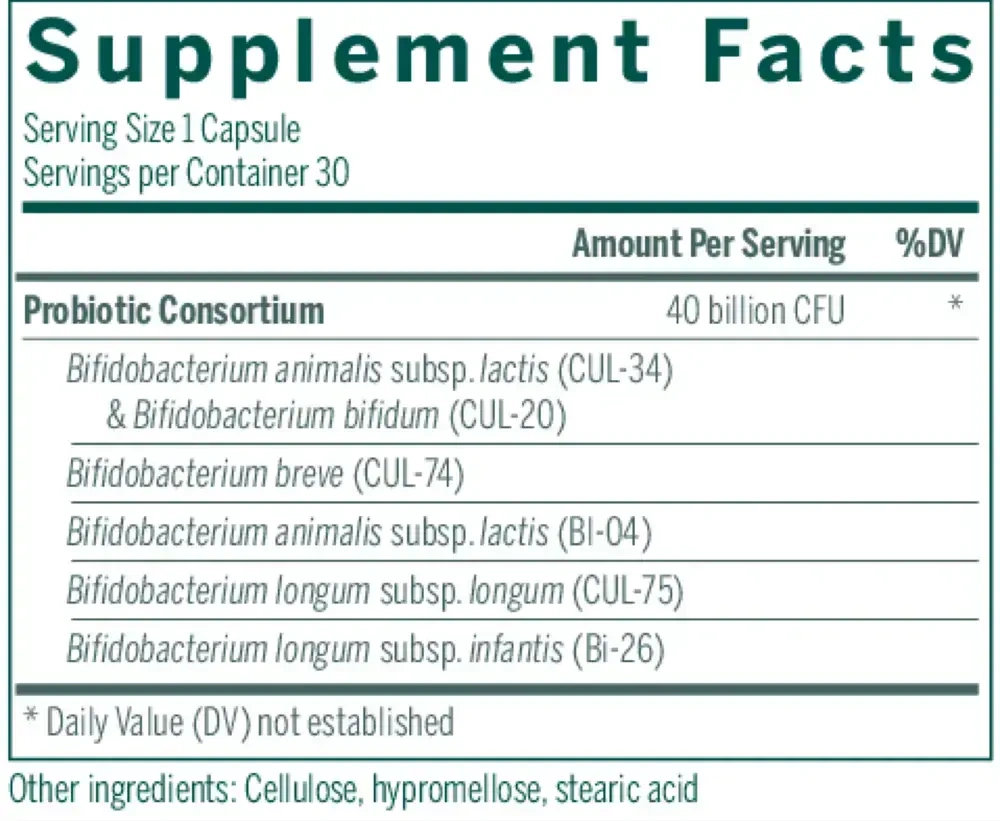 Product image for HMF Bifido Capsules.