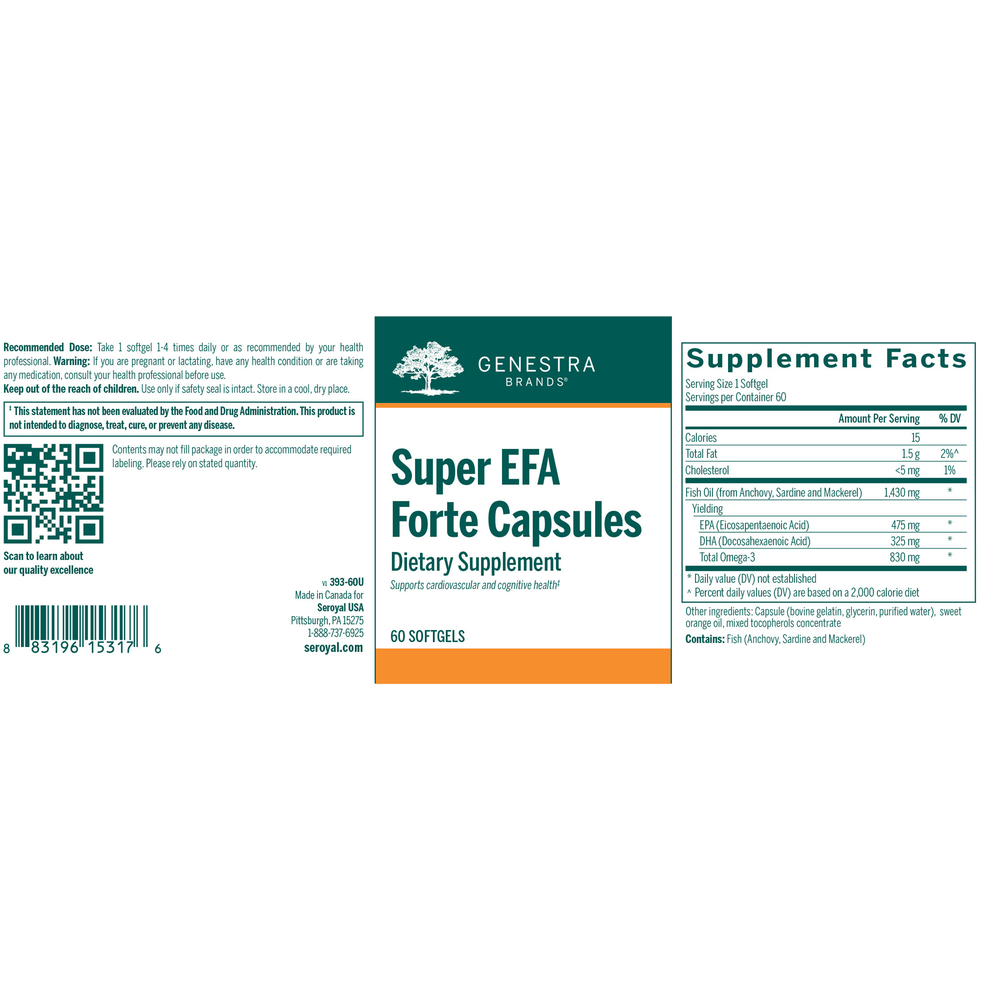 Product image for Super EFA Forte Capsules.