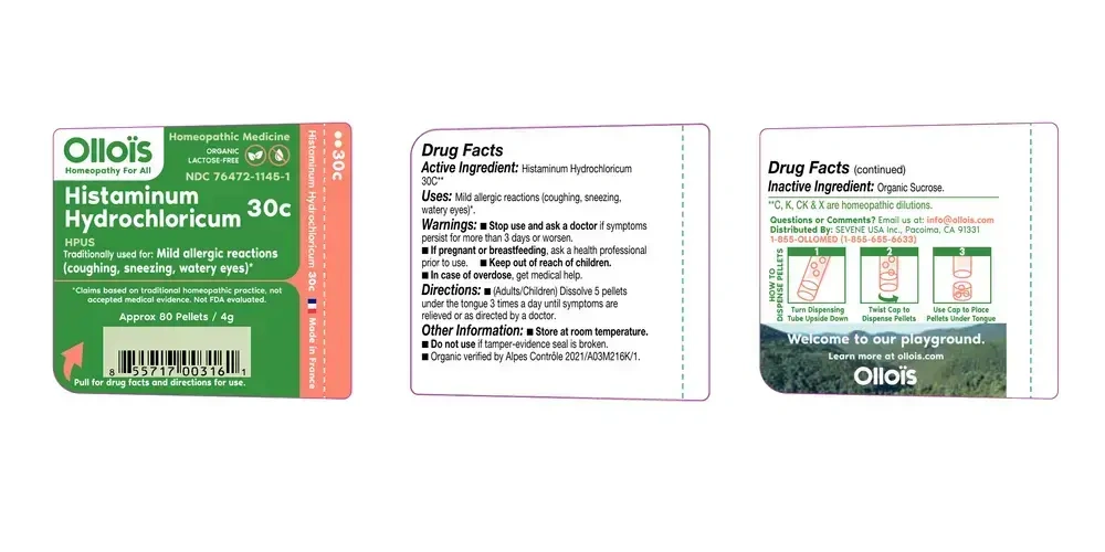Product image for Olloïs Histaminum Hydrochloricum 30c Pel.
