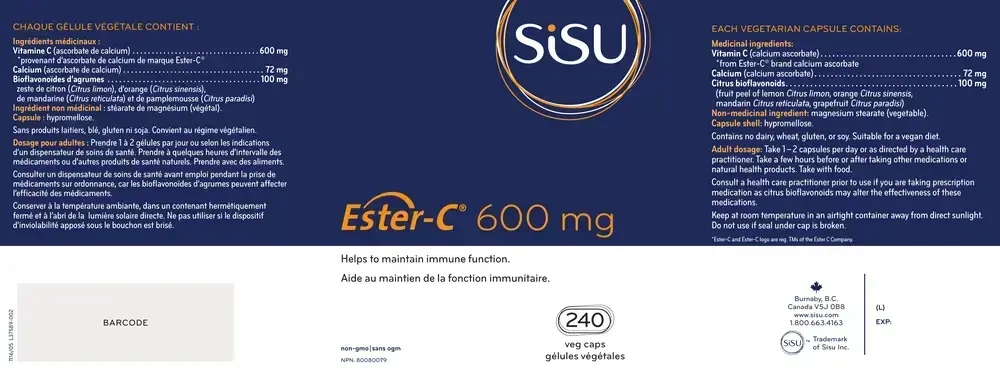 Product image for Ester-C¨ 600 mg.