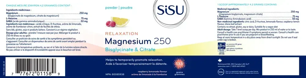 Product image for Magnesium 250 Relaxation Blend.
