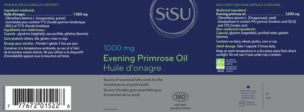 Product image for Evening Primrose Oil 1000mg.