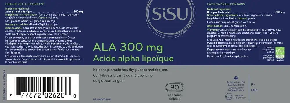 Product image for Alpha Lipoic Acid 300mg.