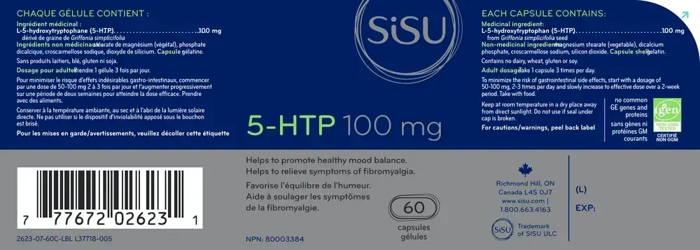 Product image for 5-HTP 100mg.