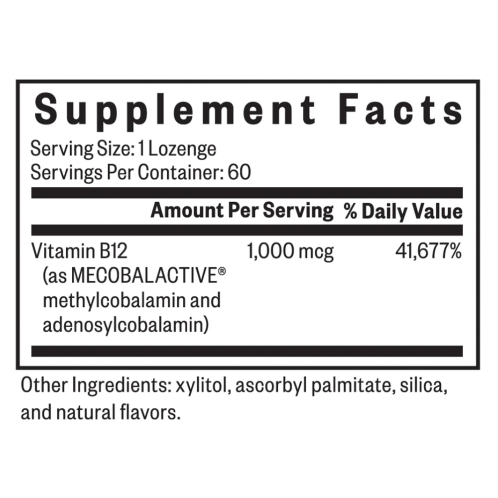 Product image for Methyl B12 1000mcg.