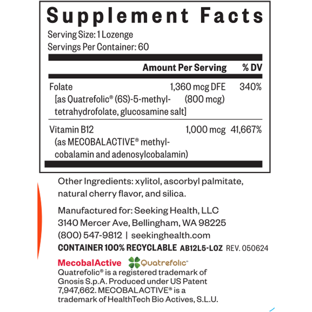 Product image for Methyl B12 with L-Methylfolate.