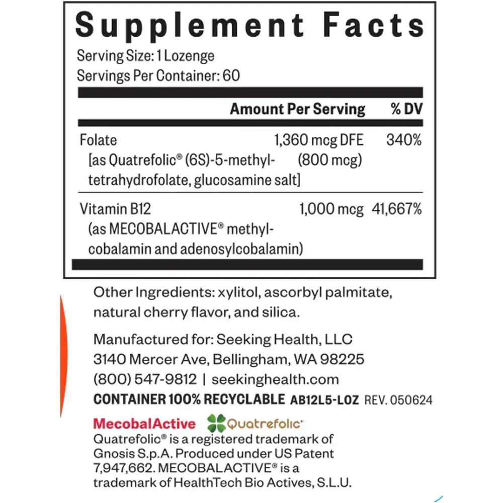 Product image for Methyl B12 with L-Methylfolate.
