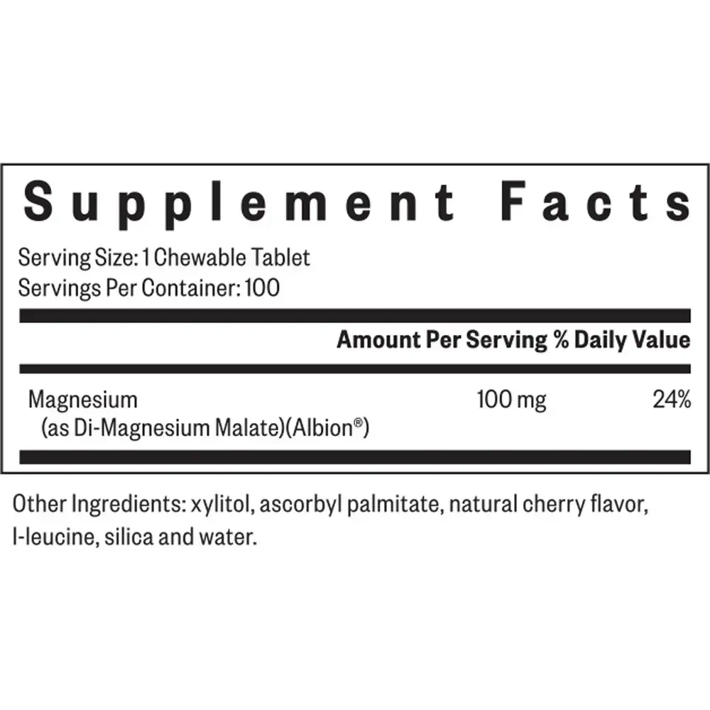 Product image for Magnesium Malate Chewable.