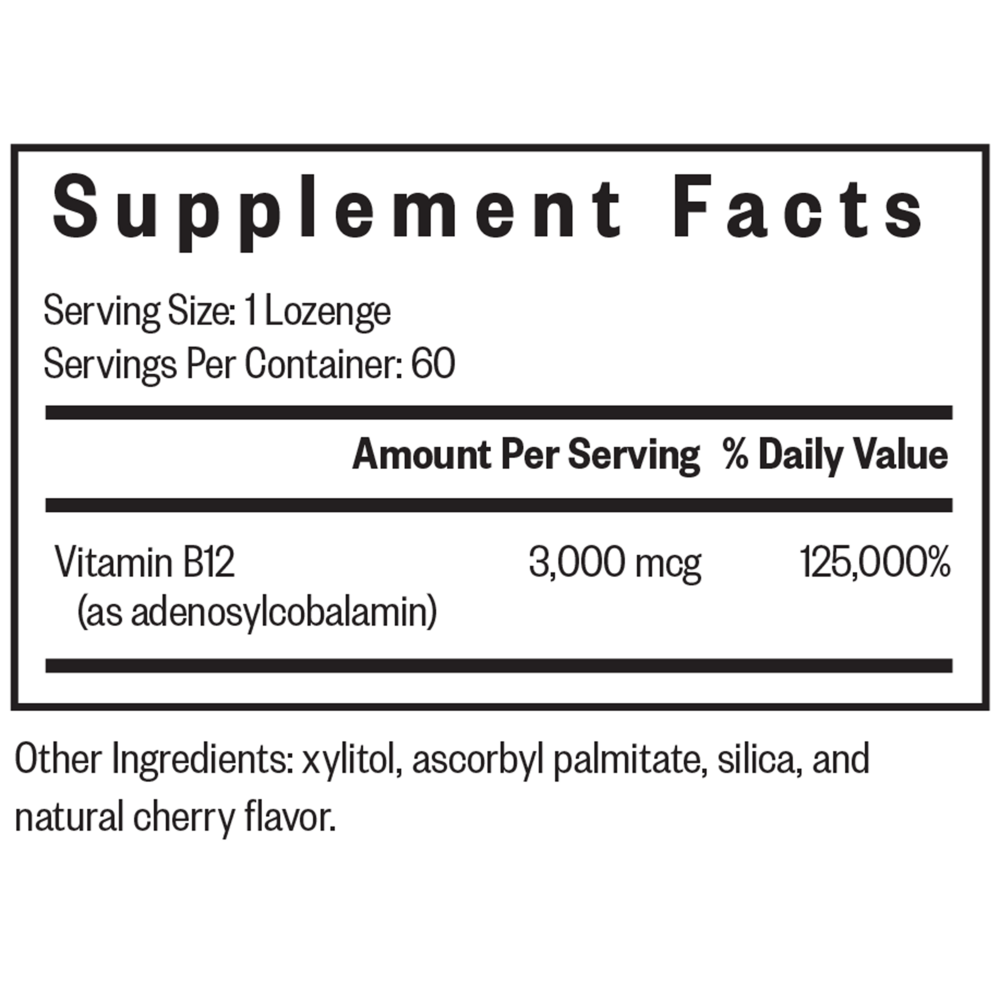 Product image for Adeno B12 Lozenges.