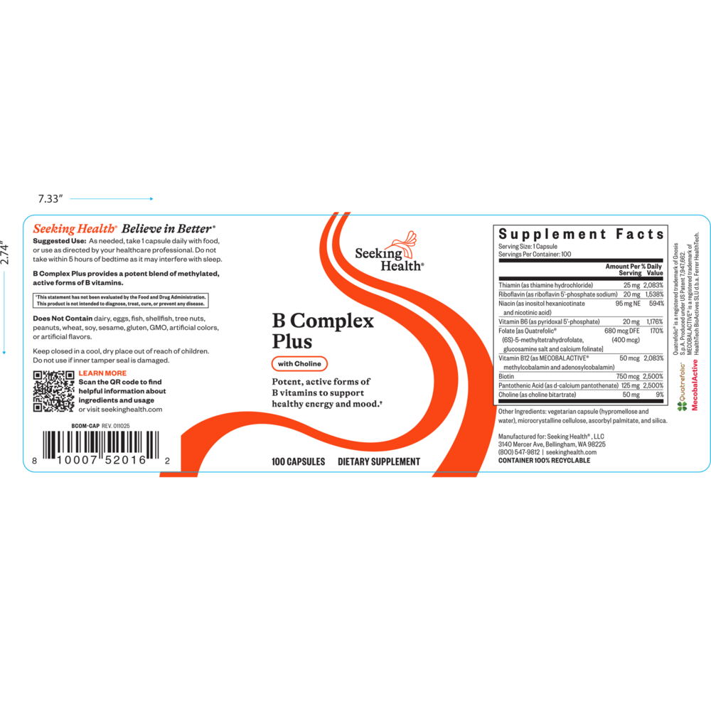 Product image for B Complex Plus.