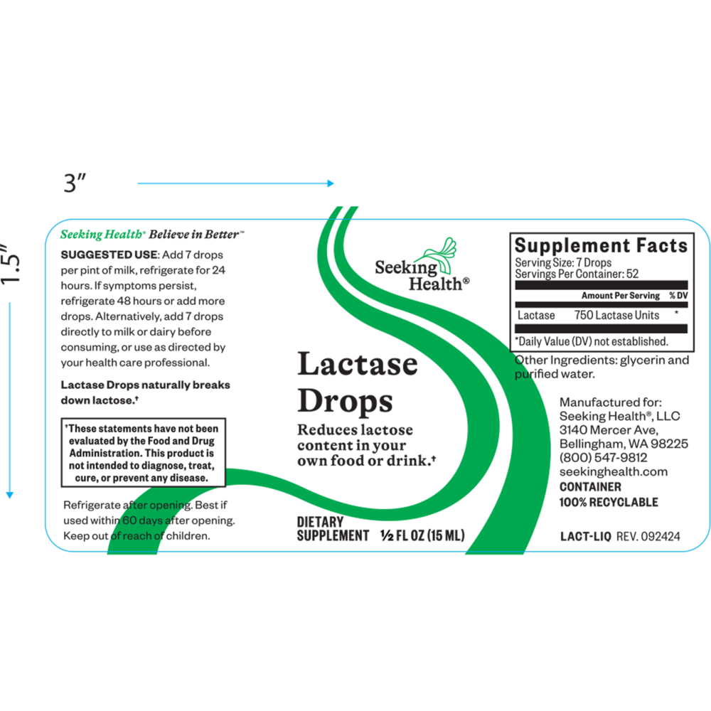 Product image for Lactase Drops.