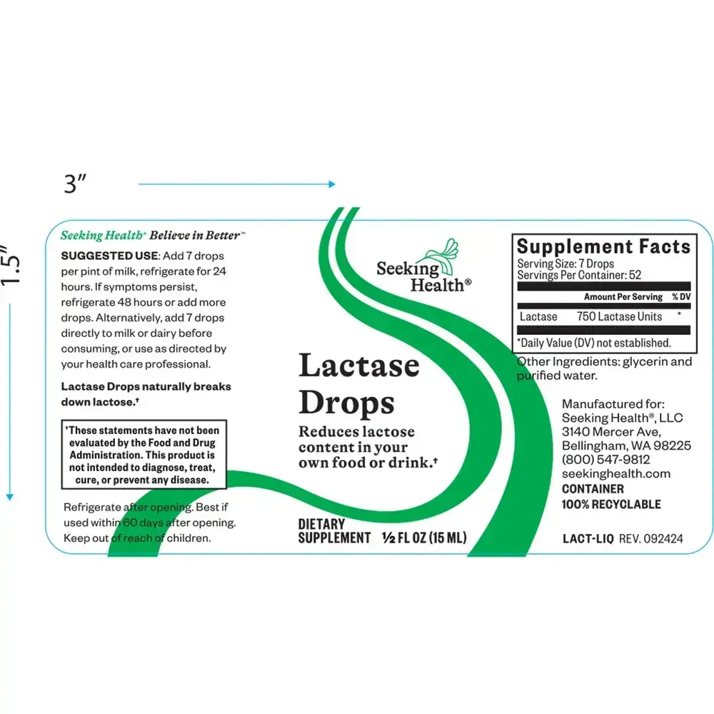 Product image for Lactase Drops.