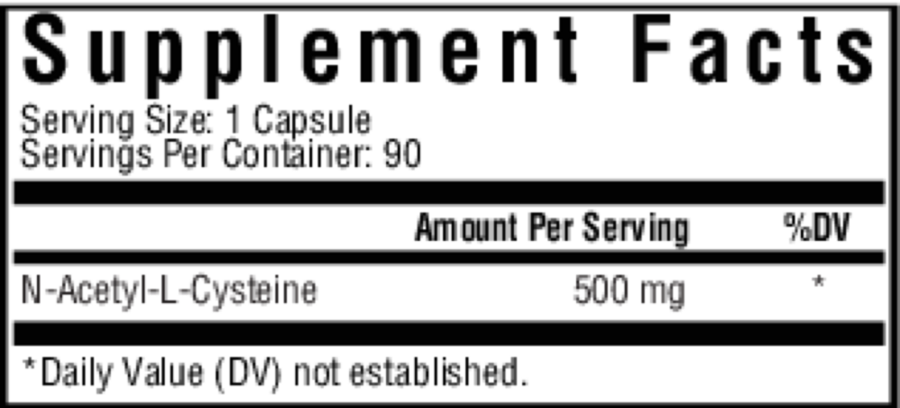 Product image for NAC 500mg.