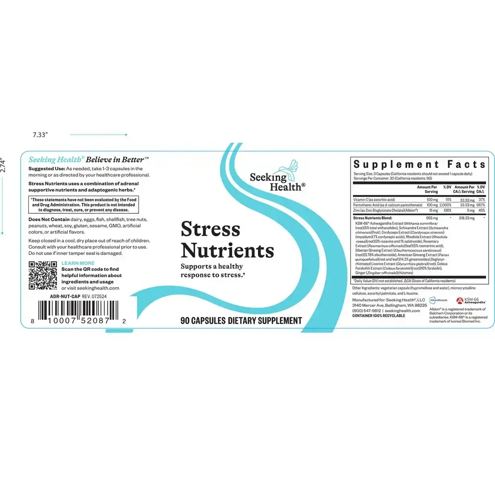 Product image for Stress Nutrients (formerly Adrenal Nutrients).