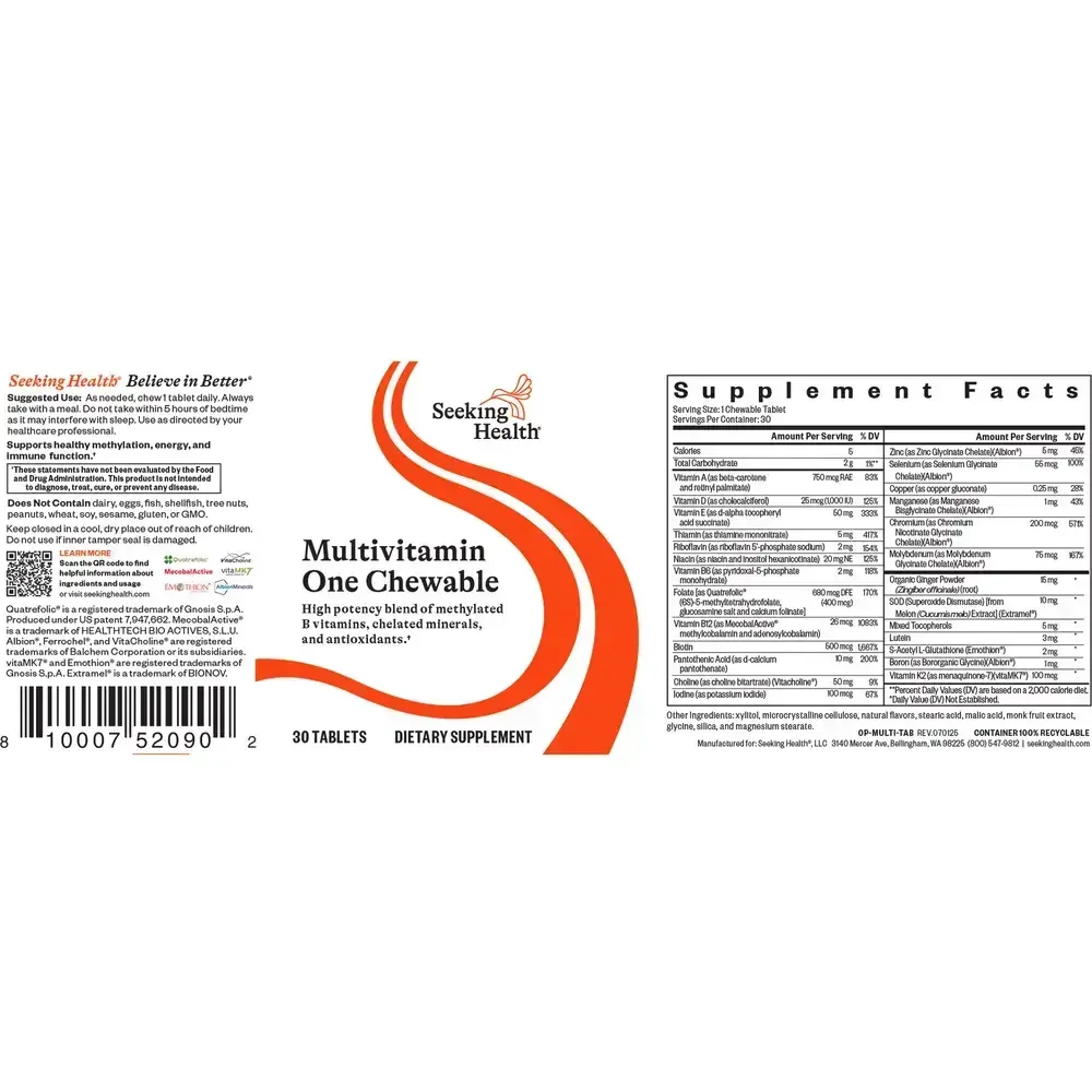 Product image for Multivitamin One Chewable.