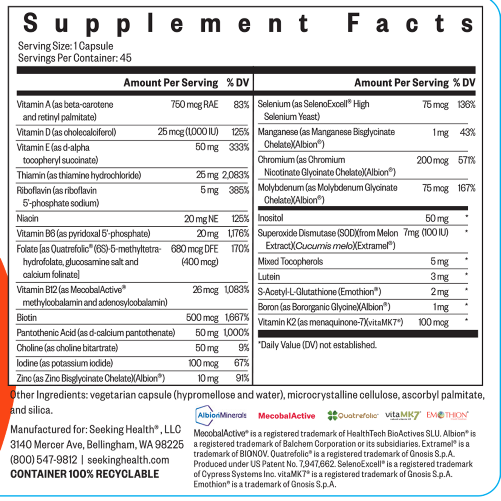 Product image for Multivitamin One.
