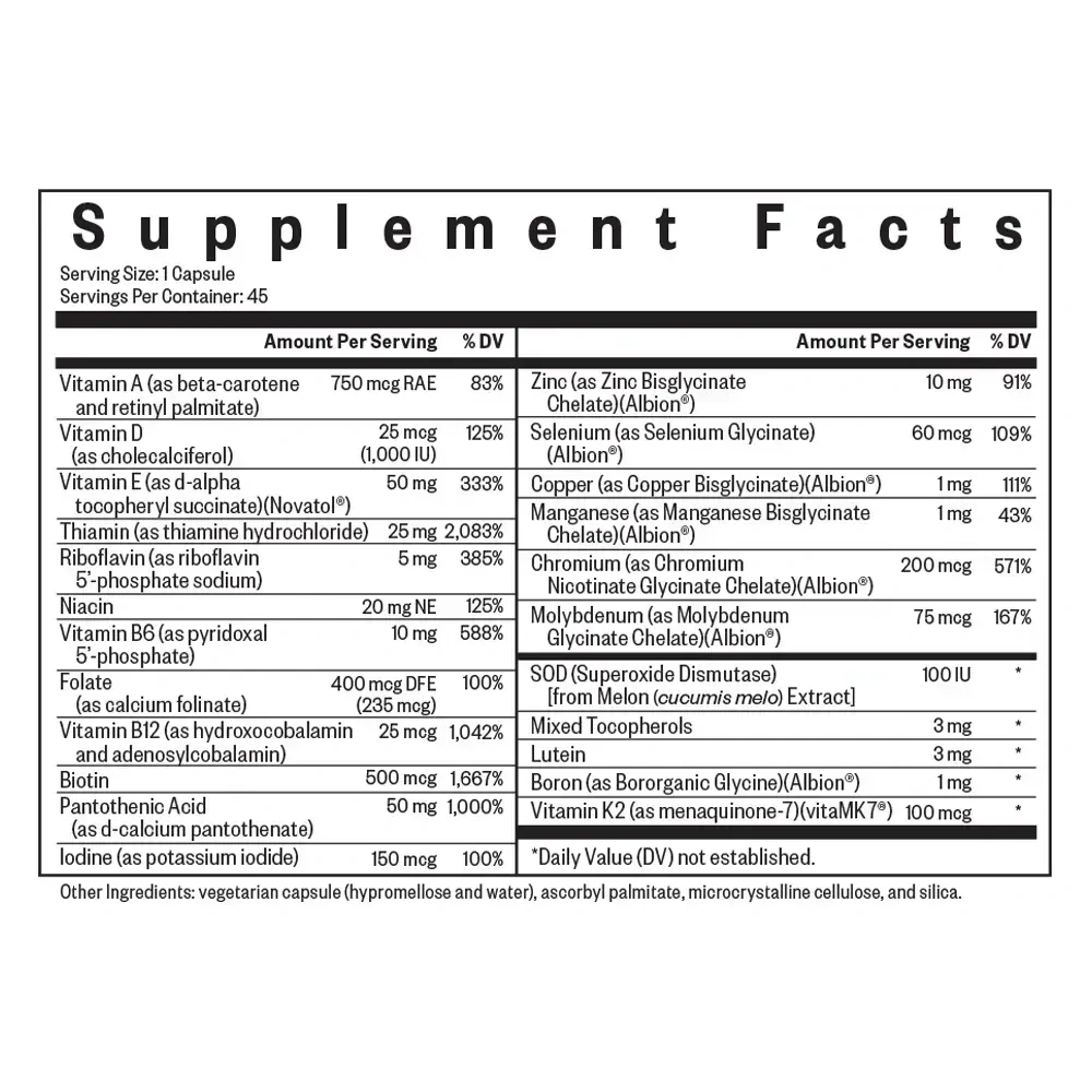 Product image for Multivitamin One MF.