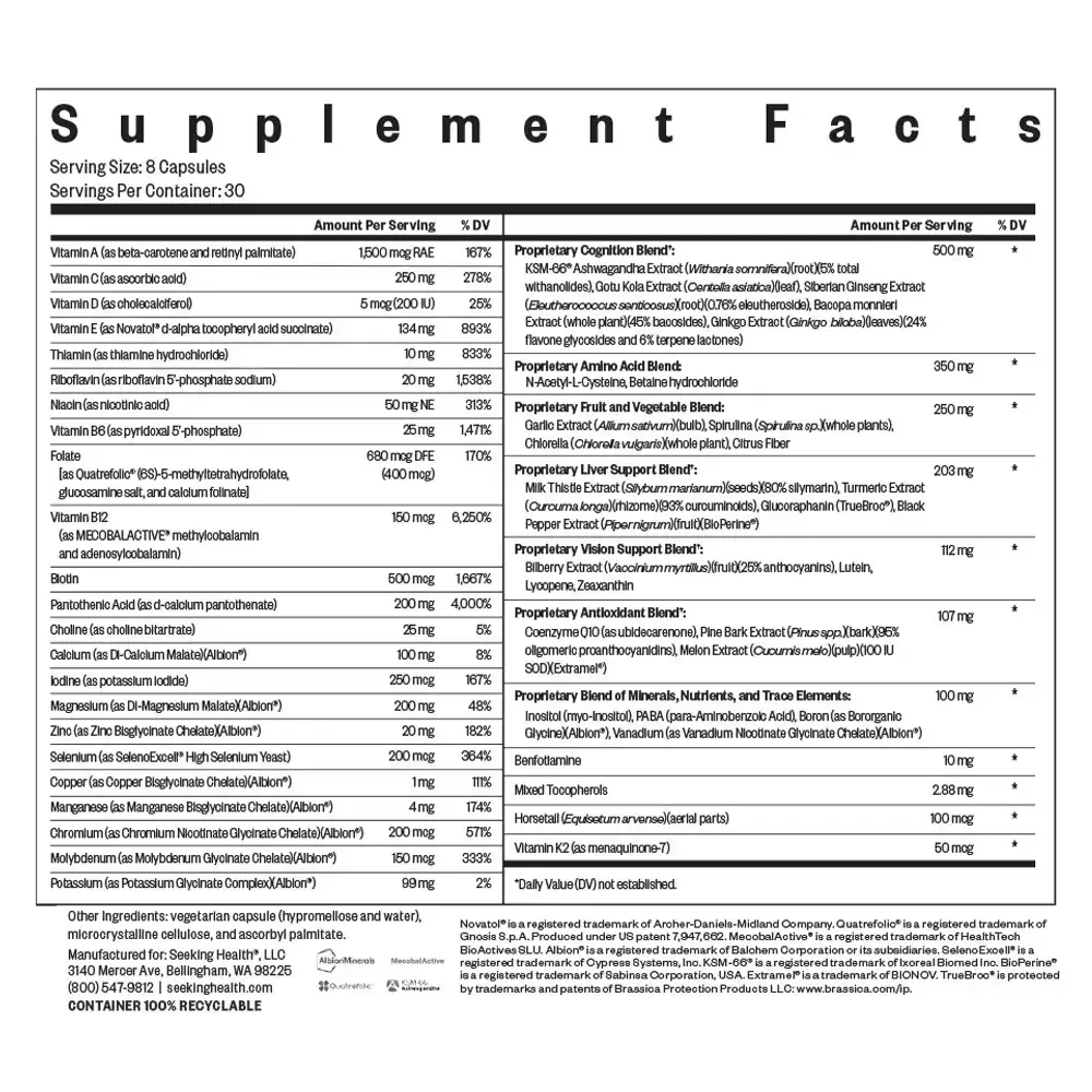 Product image for Optimal Multivitamin.