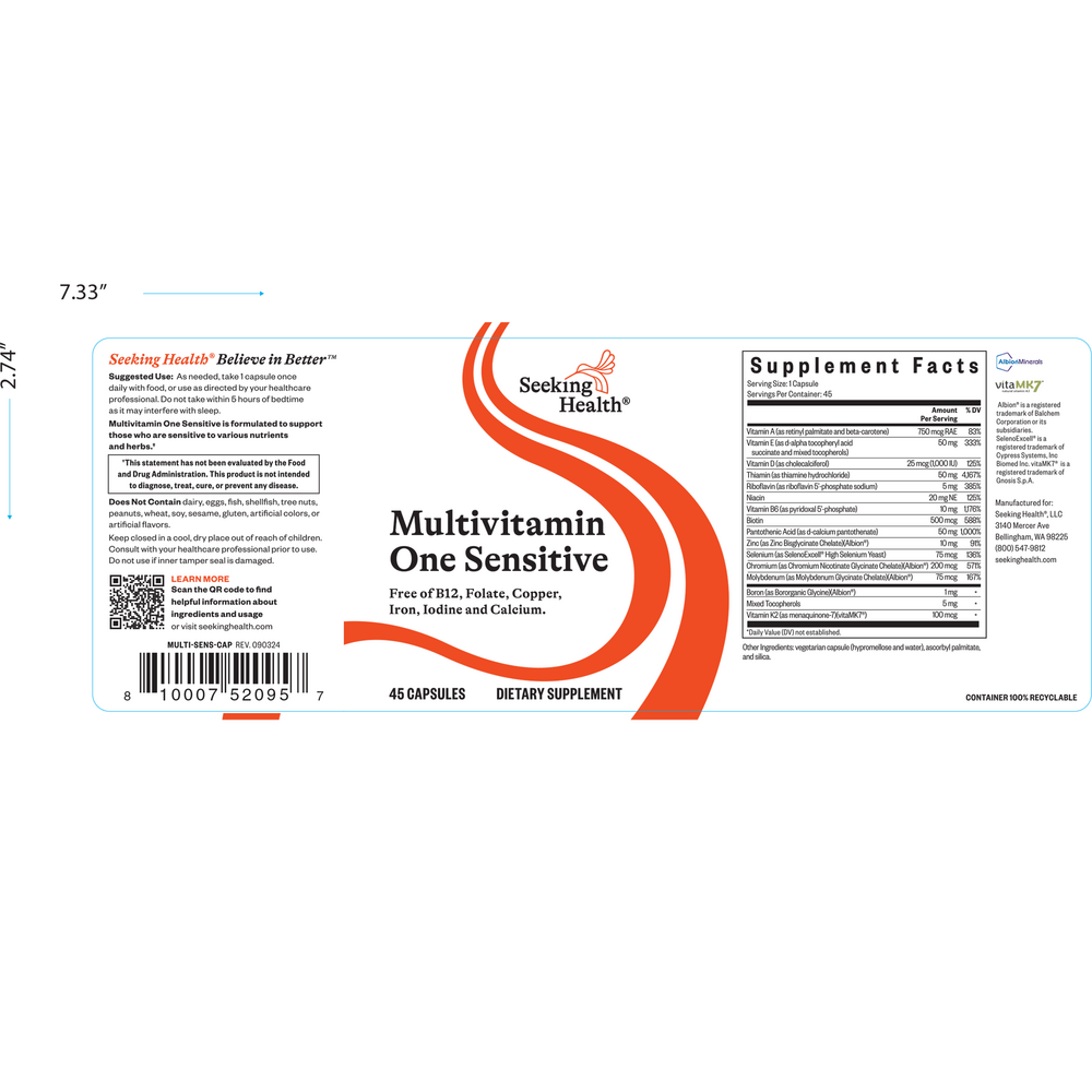 Product image for Multivitamin Sensitive.