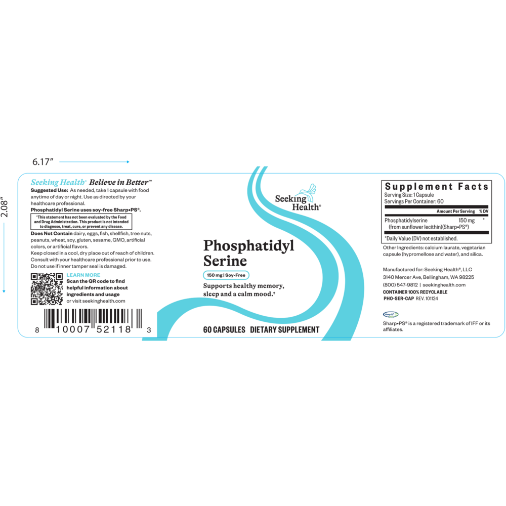 Product image for Phosphatidyl Serine.