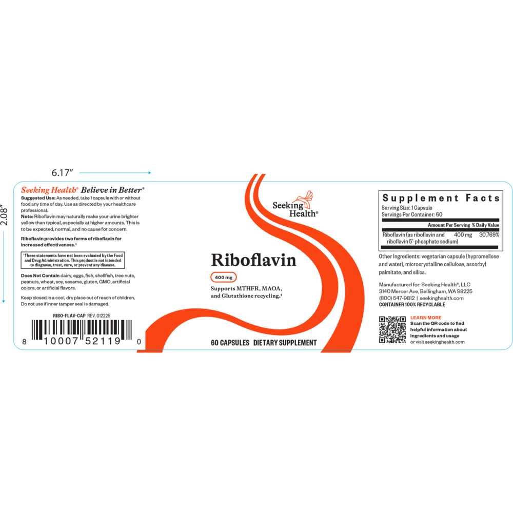 Product image for Riboflavin 400mg.