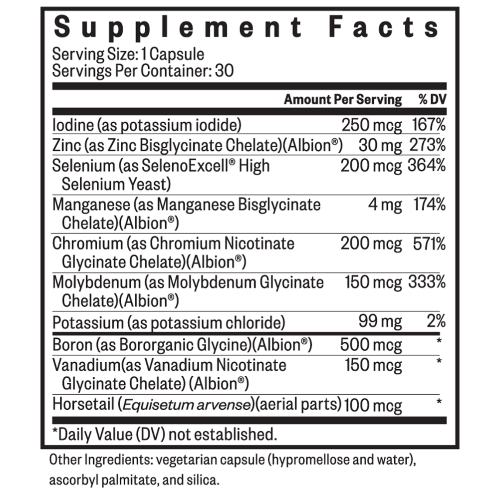 Product image for Trace Mineral Complex II Iron and Copper Free.