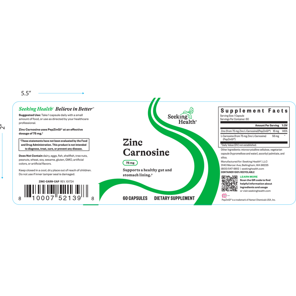 Product image for Zinc Carnosine.