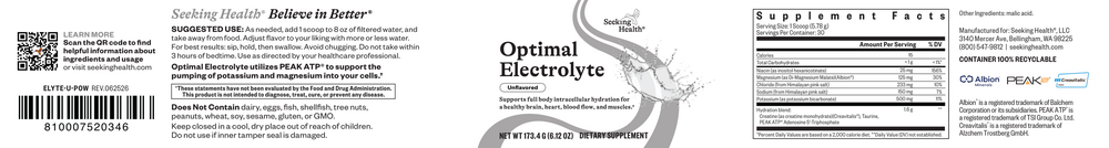 Product image for Optimal Electrolyte Unflavored.