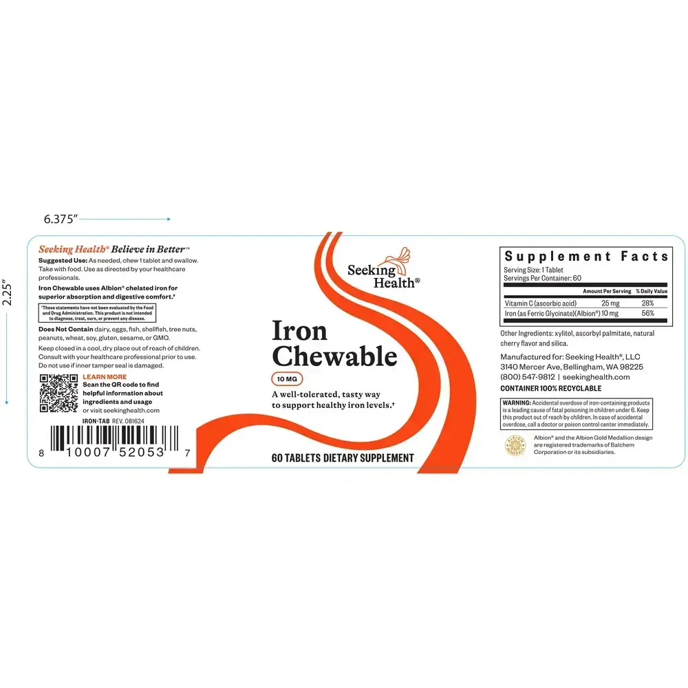 Product image for Iron Chewable.