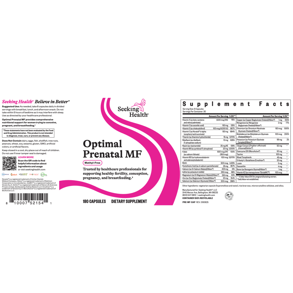 Product image for Optimal Prenatal MF.