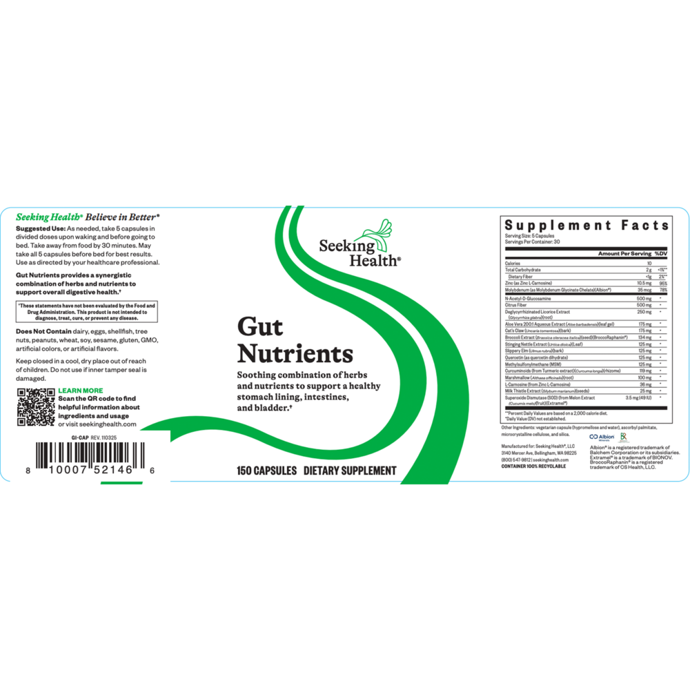 Product image for Gut Nutrients.